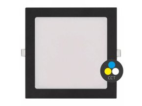 129177 4 cerny vestavny led panel hranaty 225 x 225mm 18w 24v cct