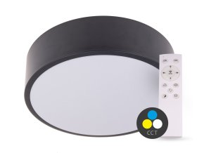 129360 smart tuya cerne led stropni svitidlo kulate 400mm 36w cct s do