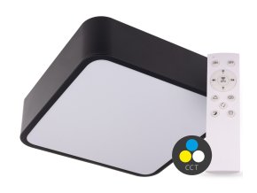 129378 smart tuya cerne led stropni svitidlo hranate 400x400mm 36w cct s do