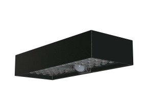 130740 cerne led nastenne solarni svitidlo s pohybovym cidlem 6w ip65