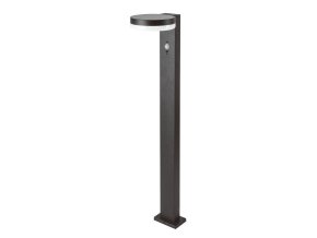 130758 cerna led zahradni solarni lampa kruhova s pohybovym cidlem 5 5w ip54