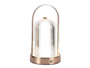 130983 bronzova led stolni nabijeci lampa 225mm 1w