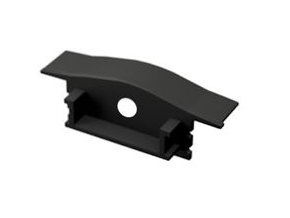 Capac de capăt al profilului încorporat V1 negru (solid)