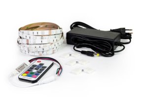 131479 barevny rgb led pasek za televizi s dalkovym ovladacem a prislusenstvim pro montaz