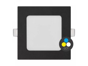 129171 4 cerny vestavny led panel hranaty 120 x 120mm 6w 24v cct