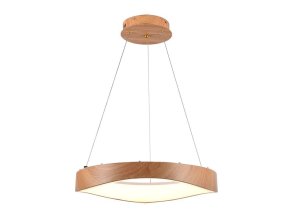 131428 zavesne led svitidlo kulate designove s drevenym dekorem 50cm 18w