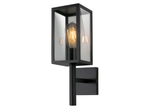 132806 2 cerne fasadni svitidlo hosta pro zarovku 1x e27 ip44