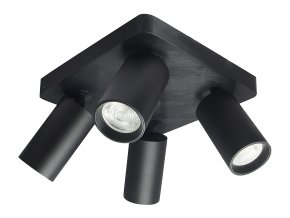 139350 cerne stropni svitidlo yorli pro zarovku 4x gu10