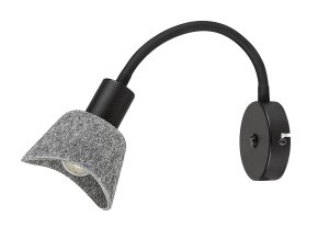 139365 sede bodove svitidlo farelia s flexibilnim ramenem pro zarovku e14