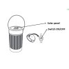 131440 2 cerna led solarni lucerna 0 5w