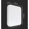 131803 4 bile prisazene led svitidlo ctvercove 18w ip44 premium