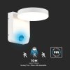 132544 1 bile fasadni led svitidlo kulate s pohybovym cidlem 17w ip65