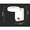 132544 3 bile fasadni led svitidlo kulate s pohybovym cidlem 17w ip65