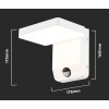 132532 3 bile fasadni led svitidlo ctvercove s pohybovym cidlem 17w ip65