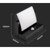 132523 5 cerne fasadni led svitidlo naklopne s pohybovym cidlem 17w ip65