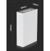 132604 6 bile fasadni led svitidlo obdelnikove 4w ip65