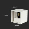 133058 6 bile fasadni led svitidlo hranate 11w ip65