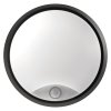 Plafon/plafonieră cu LED alb/negru cu senzor de mișcare 14W IP54 (Culoare lumină alb cald)
