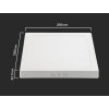 128799 6 bily prisazeny led panel hranaty 300 x 300mm 24w economy