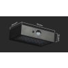 128880 8 cerne led nastenne solarni svitidlo s pohybovym cidlem 3w ip65