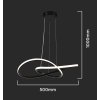 129309 3 cerne zavesne led svitidlo designove 50cm 20w