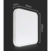 129600 3 bile prisazene led svitidlo ctvercove 24w ip44