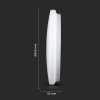 130351 9 bile led stropni svitidlo kulate 260mm 12w cct