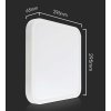 130644 5 bile prisazene led svitidlo ctvercove 295x295mm 18w ip44 s pohybovym mw cidlem a do