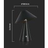 130731 3 cerna led stolni nabijeci lampa 240mm 3w
