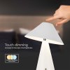 130734 4 bila led stolni nabijeci lampa 240mm 3w