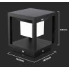 130809 2 cerne led zahradni solarni svitidlo s pohybovym cidlem 163mm 2w ip65