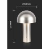 130821 3 zlata led stolni nabijeci lampa 250mm 3w