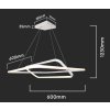 130857 3 bile zavesne led svitidlo designove 60cm 48w stmivatelne