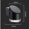 130863 2 cerne led nastenne solarni svitidlo 1w ip54
