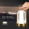 130977 4 zlata led stolni nabijeci lampa 225mm 1w