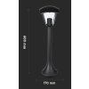 131031 8 cerna zahradni lampa pro led zarovku e27 60cm