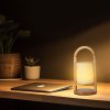131058 1 bezova led stolni nabijeci lampa s drevenym dekorem 320mm 1 5w