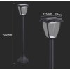 131067 4 cerna led zahradni solarni lampa 930mm 2w ip65