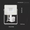 Spot LED alb premium 10W cu senzor de mișcare (Culoarea luminii alb cald)