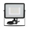 Proiector LED negru Premium 50W cu senzor de mișcare (culoarea luminii alb cald)