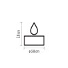 114390 2 lumini de ceai cu led alb 6pcs