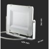 128856 7 bily led reflektor 200w premium denni bila