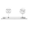 129456 8 bile listove led svitidlo 120cm 54w 120 3f