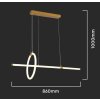 130908 3 zlate zavesne led svitidlo designove 86cm 16w