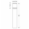 132824 1 cerne zahradni led sloupkove svitidlo sedum 12w ip65 80cm