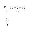 114774 5 led Crăciun lanț minge 30m interior și exterior rece timer alb