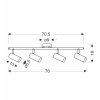 lumina plafon negru colly pentru bec 4x gu10 obr4