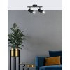 negru plafon lumina colly pentru bec 2x gu10 obr2