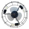 134475 4 cerne stropni svitidlo s ventilatorem cadmus 480mm pro zarovku 3x e27