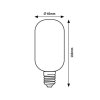 136779 2 led zarovka filament t45 4w e27